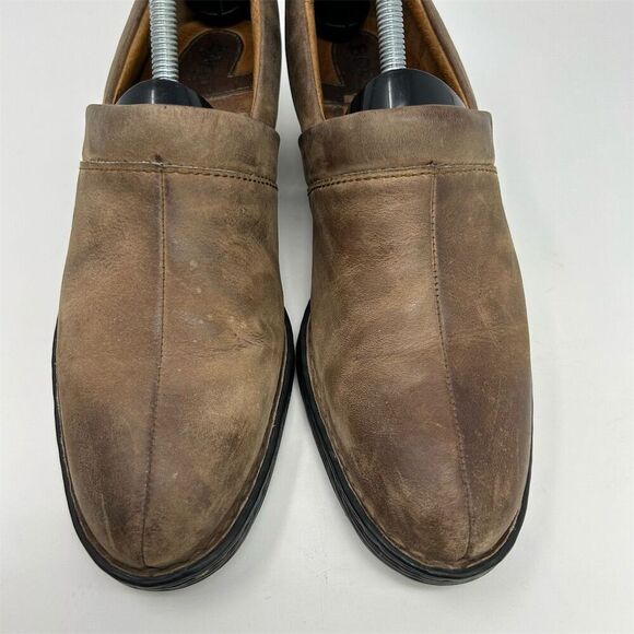 Born Women's Kinney Light Brown Leather Block Heel Mules Size 9 Casual Booties - Picture 5 of 13